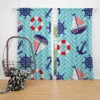 Baby Marine Anchor Sailboats Pattern Curtain