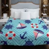 Baby Marine Anchor Sailboats Pattern Duvet Cover