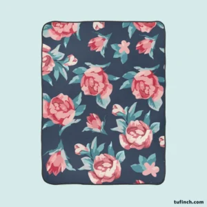 Baby Roses Hand Paint Fleece Blanket 1