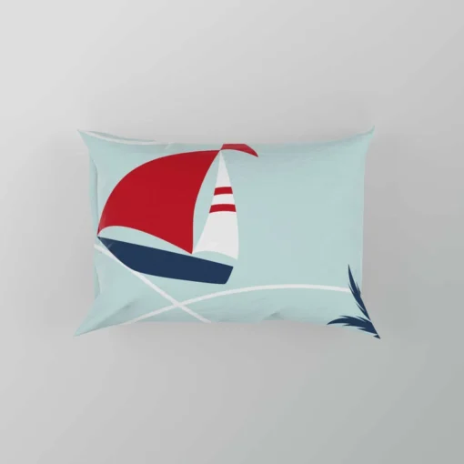 Baby Sailboat Palm Tree Pillow Case