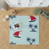 Baby Sailboat Palm Tree Rug