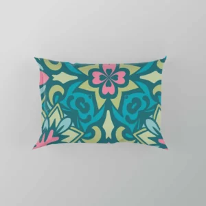 Ball Blue Pink Mexican Talavera Pattern Pillow Case