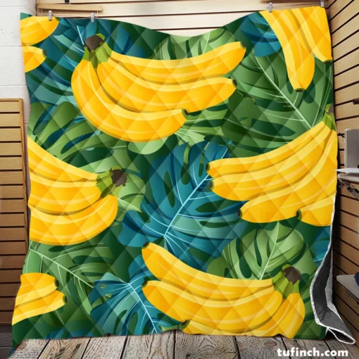 Banana Bunch Design Quilt Blanket