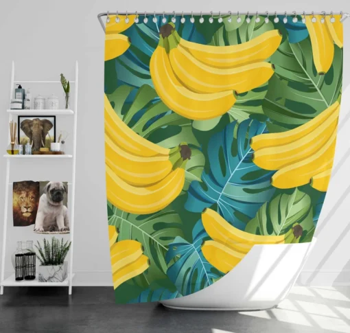 Banana Bunch Design Shower Curtain