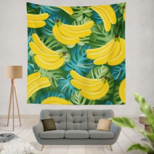 Banana Bunch Design Wall Tapestry