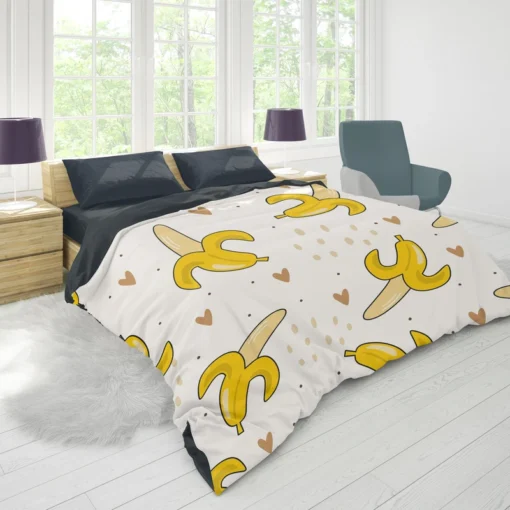 Banana Love Pattern Duvet Cover 1