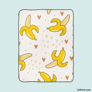 Banana Love Pattern Fleece Blanket 1