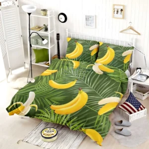 Banana Palm Leaf Pattern Bedding Set