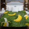 Banana Palm Leaf Pattern Duvet Cover