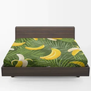 Banana Palm Leaf Pattern Fitted Sheet 1