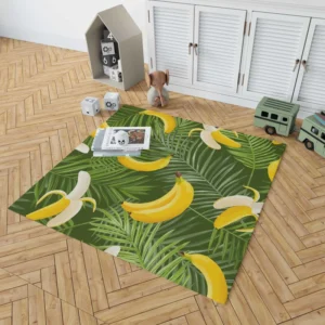 Banana Palm Leaf Pattern Rug 1