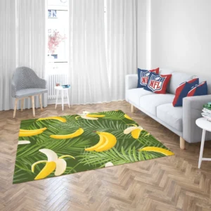 Banana Palm Leaf Pattern Rug 2