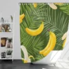 Banana Palm Leaf Pattern Shower Curtain