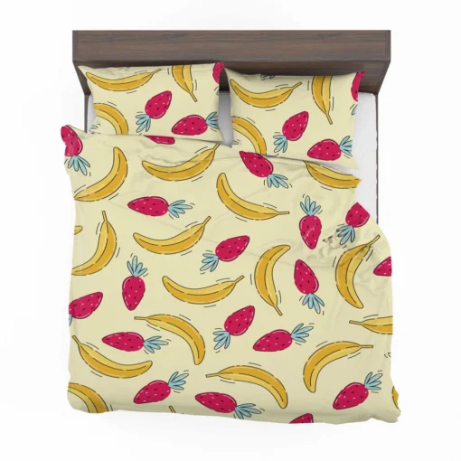 Banana Strawberry Pattern Bedding Set 2