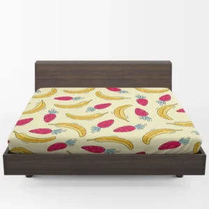 Banana Strawberry Pattern Fitted Sheet 1