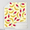 Banana Strawberry Pattern Sherpa Fleece Blanket