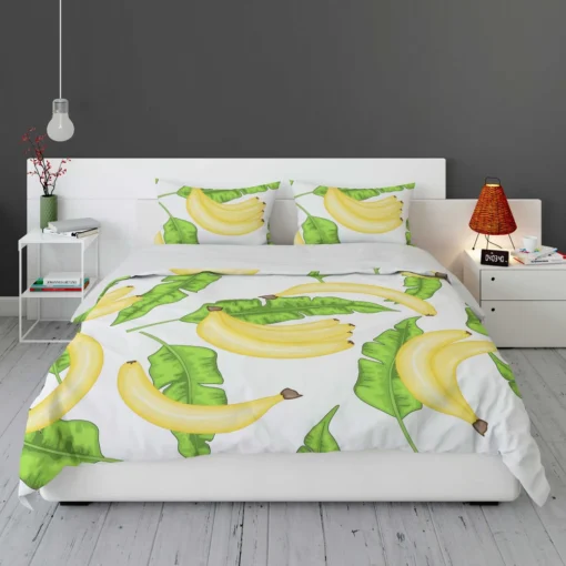 Bananas Banana Leaves Bedding Set 1