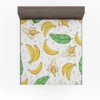 Bananas Banana Leaves Pattern Fitted Sheet