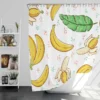 Bananas Banana Leaves Pattern Shower Curtain