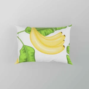 Bananas Banana Leaves Pillow Case