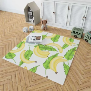 Bananas Banana Leaves Rug 1