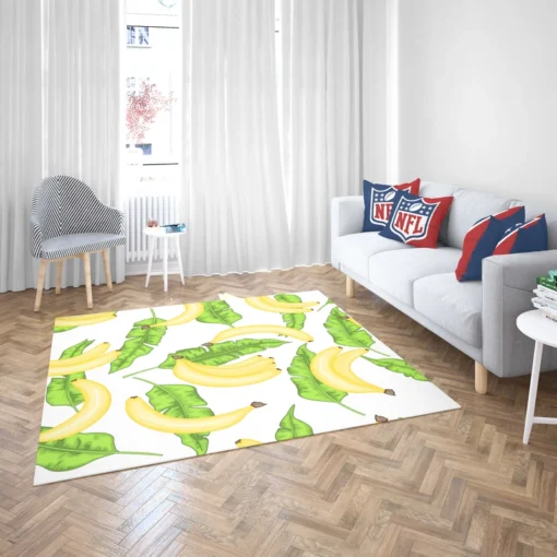 Bananas Banana Leaves Rug 2