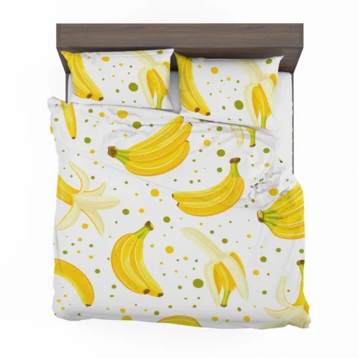 Bananas Pattern White Background Bedding Set 2