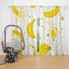 Bananas Pattern White Background Curtain