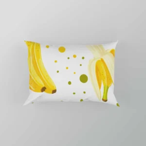 Bananas Pattern White Background Pillow Case