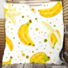 Bananas Pattern White Background Quilt Blanket