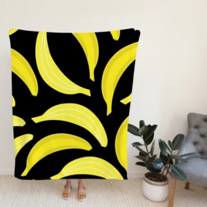 Bananas Printed Pattern Fleece Blanket