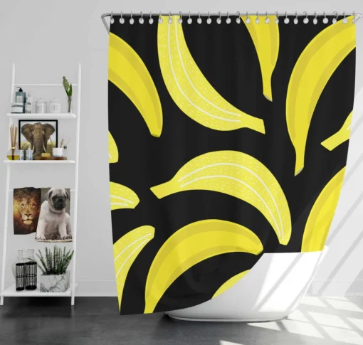 Bananas Printed Pattern Shower Curtain