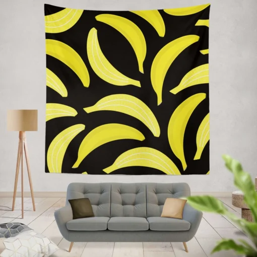 Bananas Printed Pattern Wall Tapestry