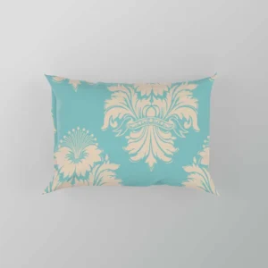 Baroque Damask In Blizzard Blue Pillow Case