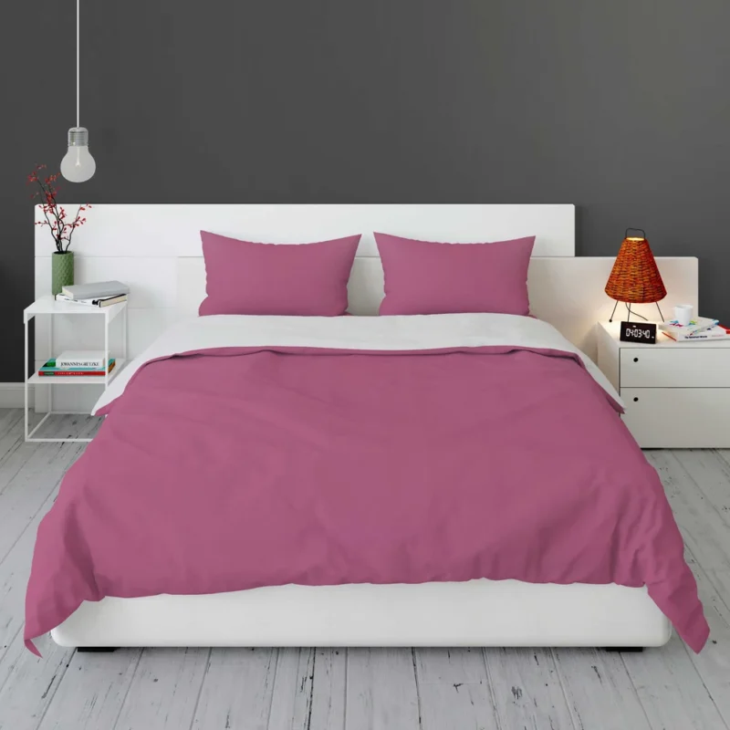 Bashful Pink Solid Color Bedding Set 1