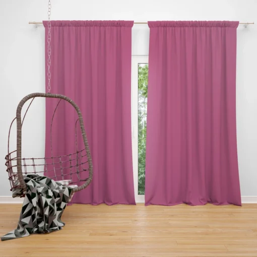 Bashful Pink Solid Color Curtain