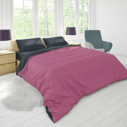 Bashful Pink Solid Color Duvet Cover 1