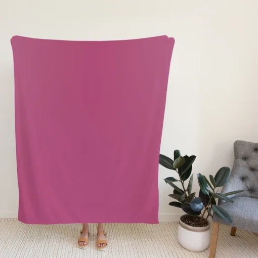 Bashful Pink Solid Color Fleece Blanket