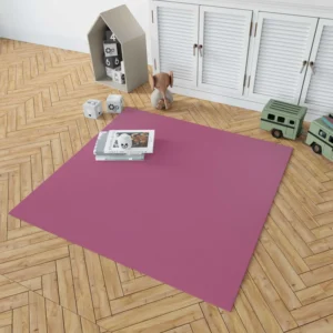 Bashful Pink Solid Color Rug 1