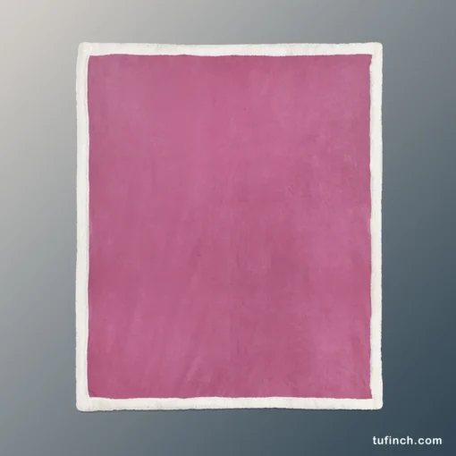 Bashful Pink Solid Color Sherpa Fleece Blanket 1