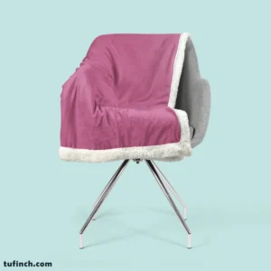 Bashful Pink Solid Color Sherpa Fleece Blanket 2