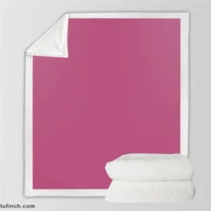 Bashful Pink Solid Color Sherpa Fleece Blanket