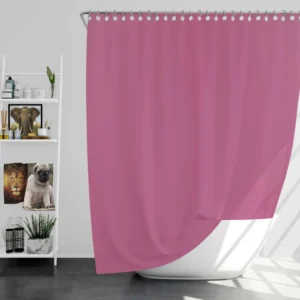 Bashful Pink Solid Color Shower Curtain