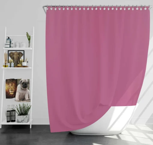 Bashful Pink Solid Color Shower Curtain