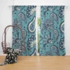 Batik Floral Paisley Design Curtain