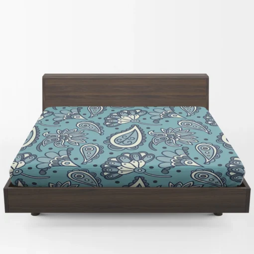 Batik Floral Paisley Design Fitted Sheet 1