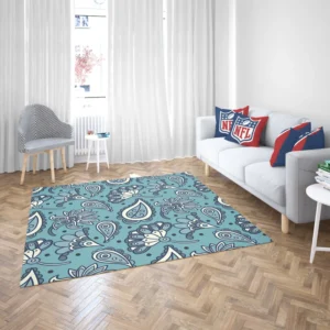 Batik Floral Paisley Design Rug 2