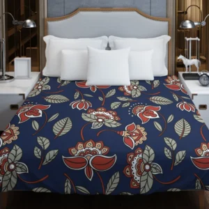 Batik Floral Print Duvet Cover