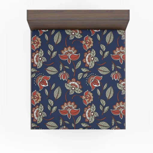 Batik Floral Print Fitted Sheet