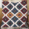 Batik Ikat Geometric Pattern Quilt Blanket